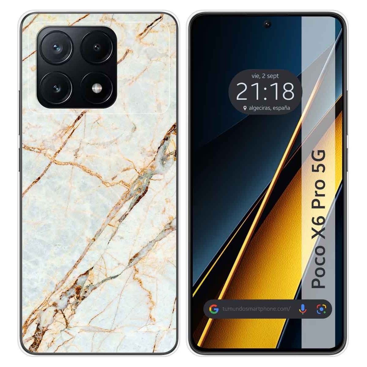 Funda Silicona para Xiaomi Poco X6 Pro 5G diseño Mármol 13 Dibujos