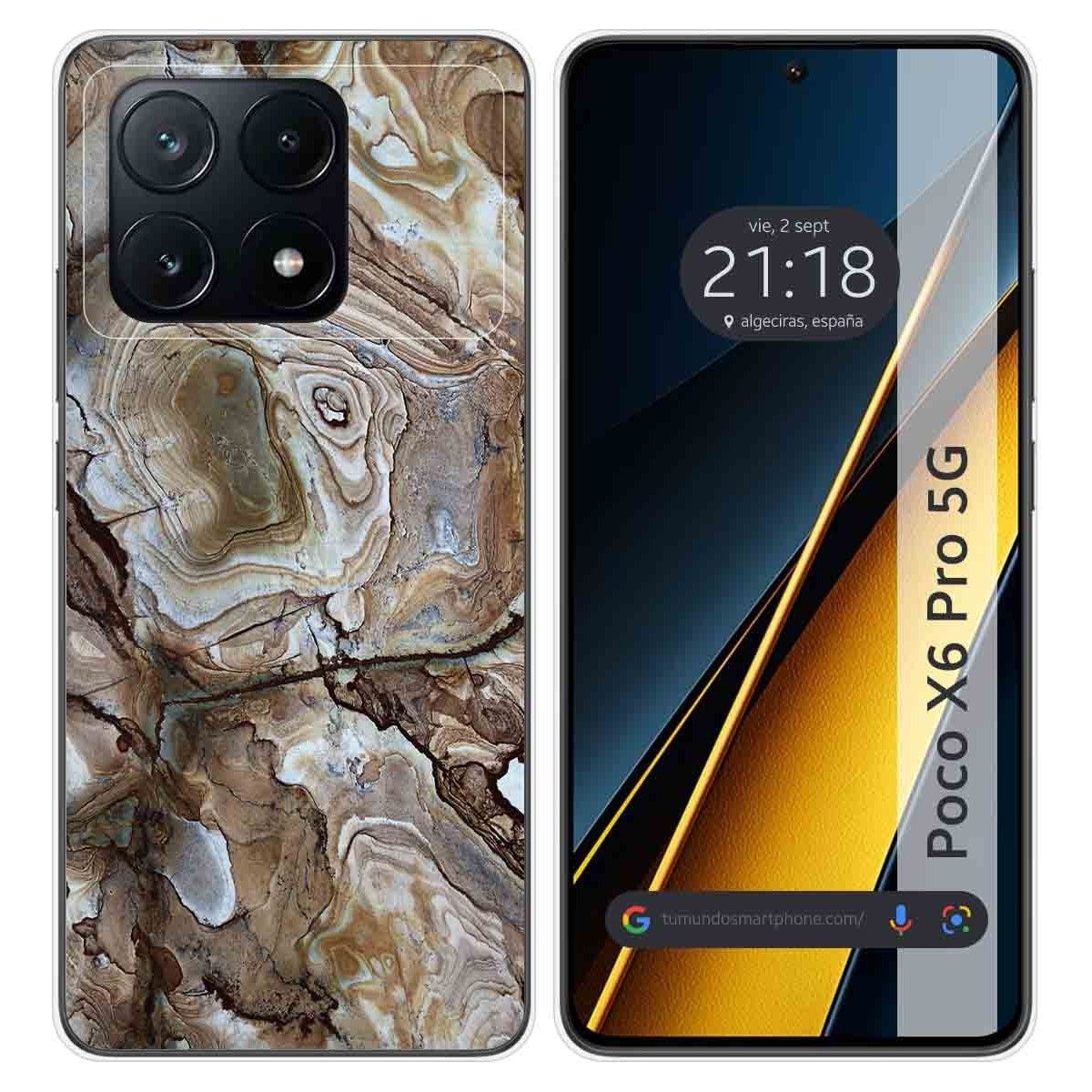 Funda Silicona para Xiaomi Poco X6 Pro 5G diseño Mármol 14 Dibujos