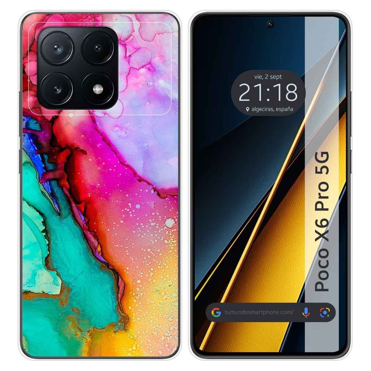 Funda Silicona para Xiaomi Poco X6 Pro 5G diseño Mármol 15 Dibujos