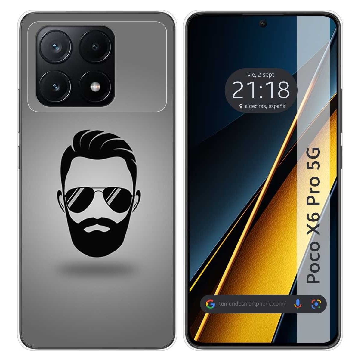 Funda Silicona para Xiaomi Poco X6 Pro 5G diseño Barba Dibujos