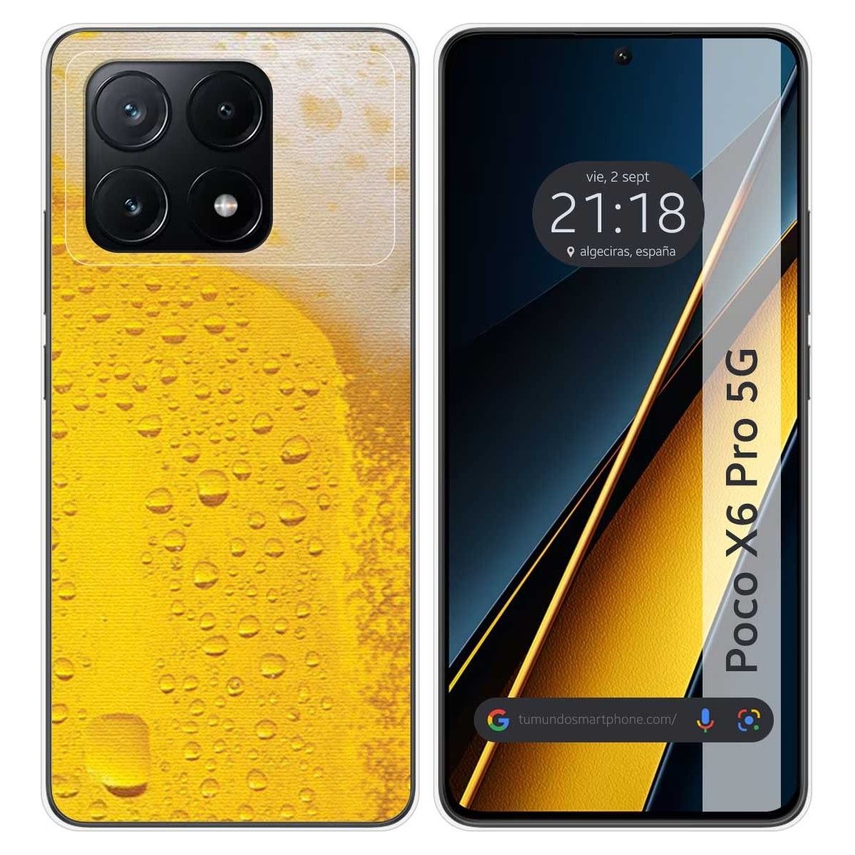 Funda Silicona para Xiaomi Poco X6 Pro 5G diseño Cerveza Dibujos