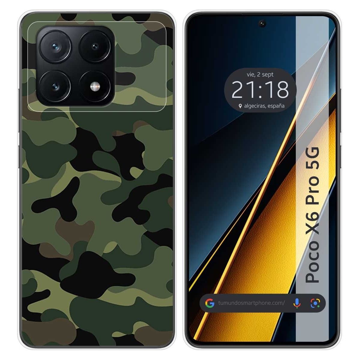 Funda Silicona para Xiaomi Poco X6 Pro 5G diseño Camuflaje Dibujos