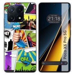 Funda Silicona para Xiaomi Poco X6 Pro 5G diseño Comic Dibujos