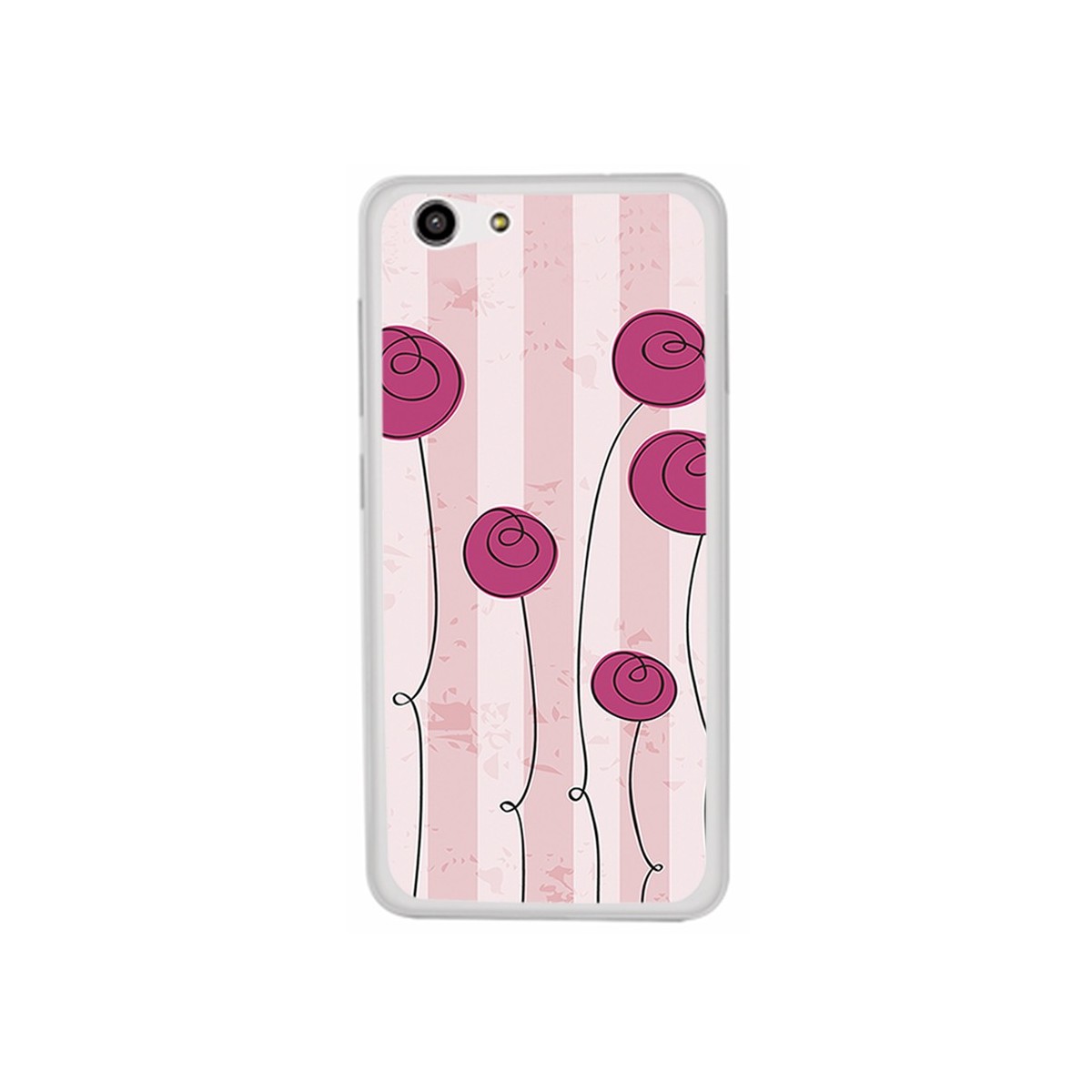Funda Gel Tpu para Zte Blade A522 Diseño Flores Vintage Dibujos