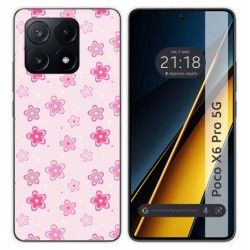 Funda Silicona para Xiaomi Poco X6 Pro 5G diseño Flores Dibujos