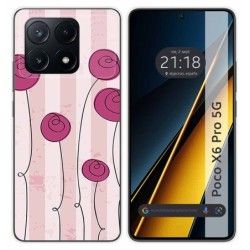 Funda Silicona para Xiaomi Poco X6 Pro 5G diseño Flores Vintage Dibujos