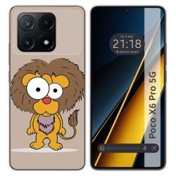 Funda Silicona para Xiaomi Poco X6 Pro 5G diseño Leon Dibujos