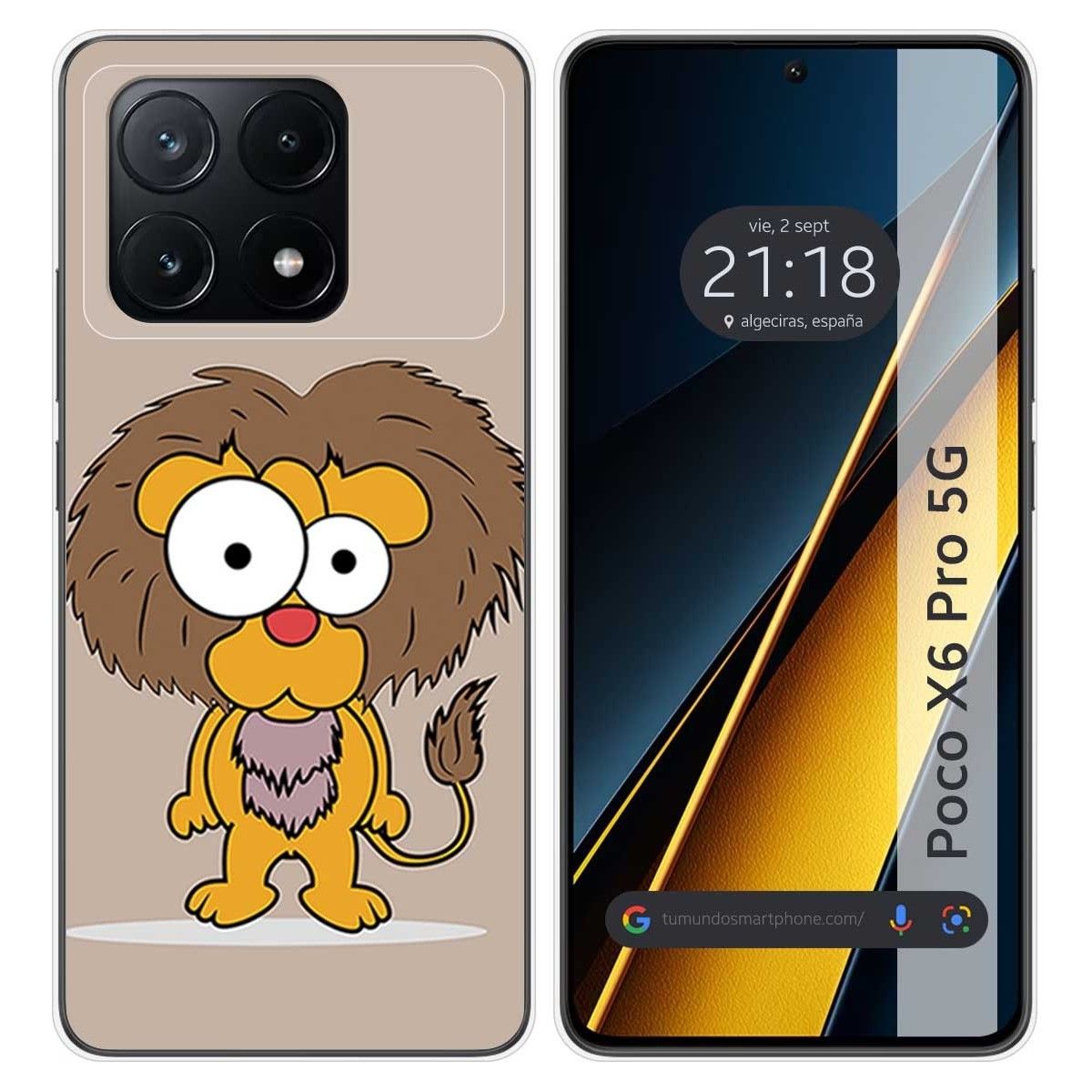 Funda Silicona para Xiaomi Poco X6 Pro 5G diseño Leon Dibujos