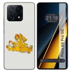 Funda Silicona para Xiaomi Poco X6 Pro 5G diseño Leones Dibujos