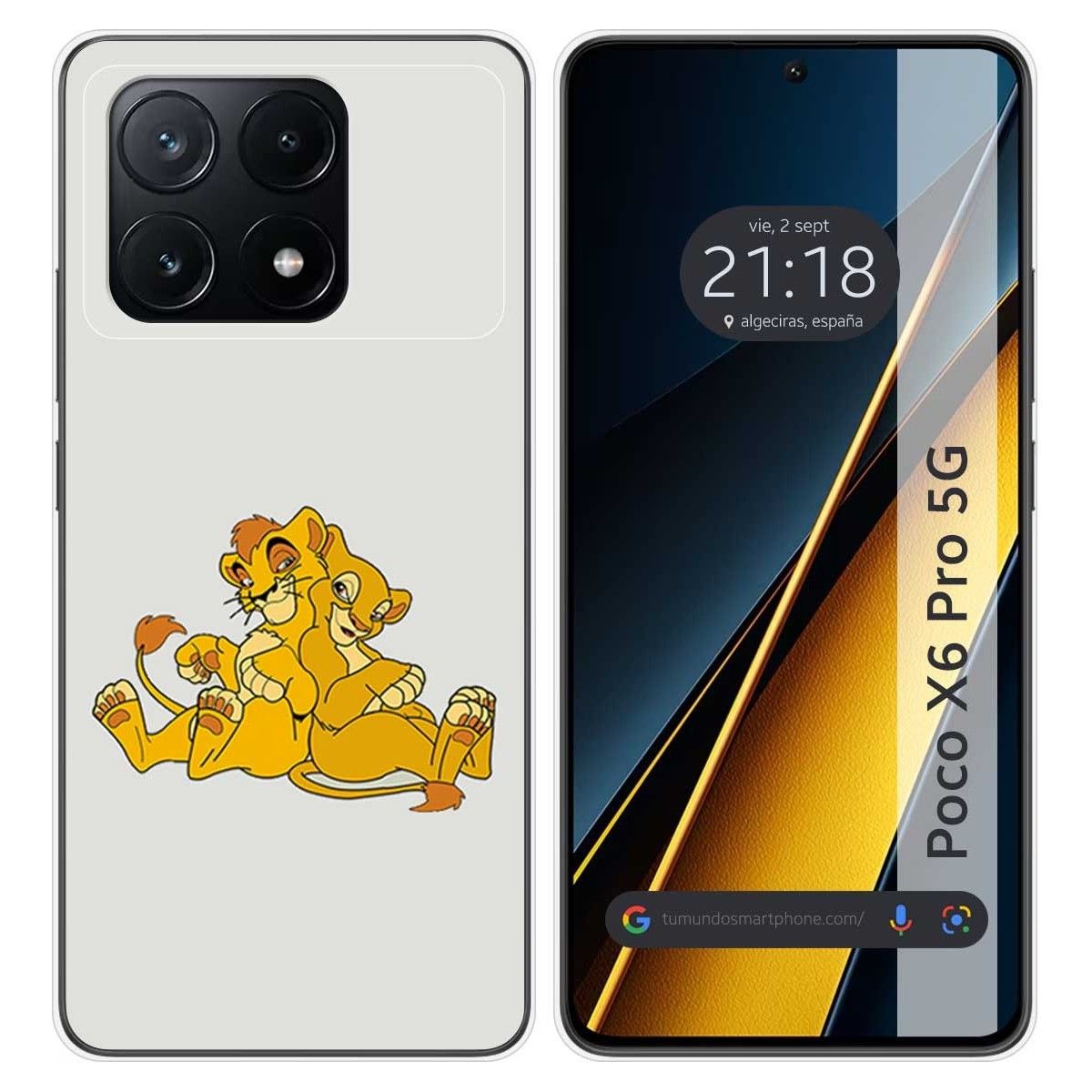 Funda Silicona para Xiaomi Poco X6 Pro 5G diseño Leones Dibujos
