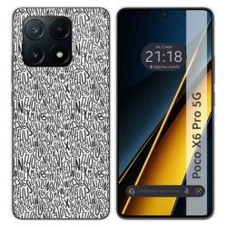 Funda Silicona para Xiaomi Poco X6 Pro 5G diseño Letras Dibujos