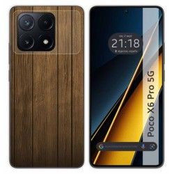 Funda Silicona para Xiaomi Poco X6 Pro 5G diseño Madera Dibujos