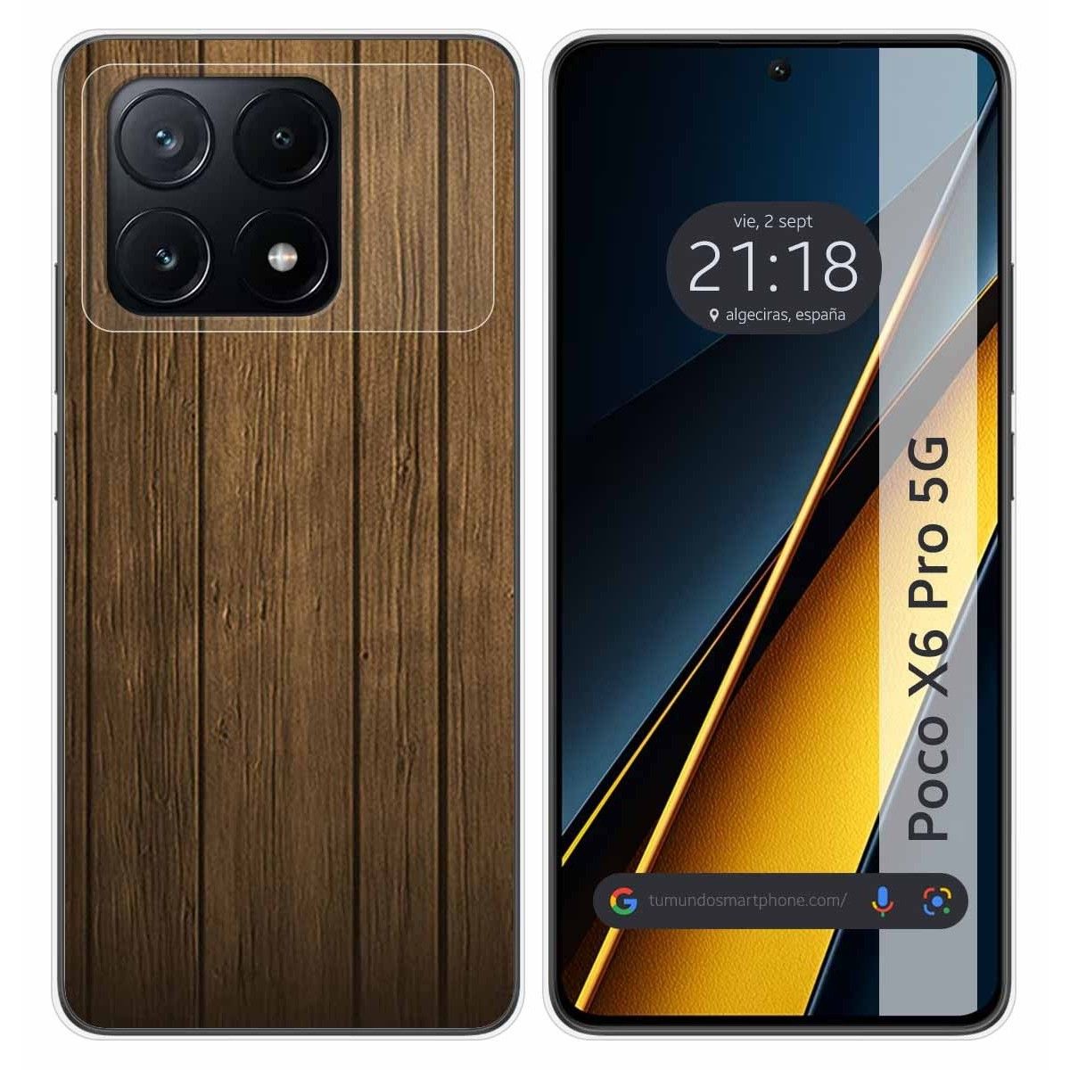 Funda Silicona para Xiaomi Poco X6 Pro 5G diseño Madera Dibujos
