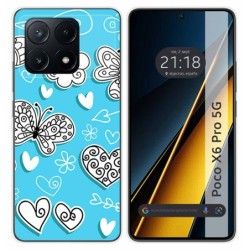Funda Silicona para Xiaomi Poco X6 Pro 5G diseño Mariposas Dibujos