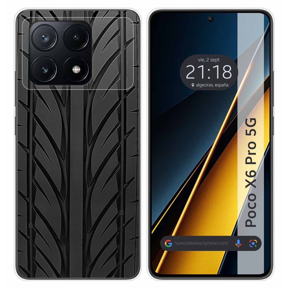 Funda Silicona para Xiaomi Poco X6 Pro 5G diseño Neumatico Dibujos