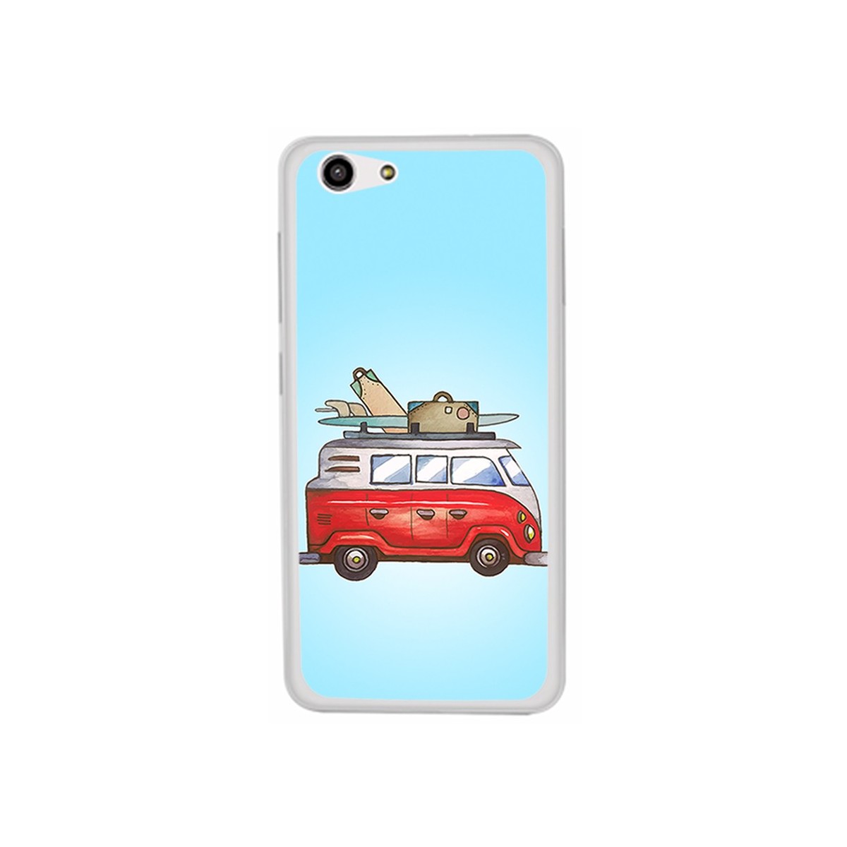 Funda Gel Tpu para Zte Blade A522 Diseño Furgoneta Dibujos