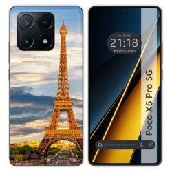 Funda Silicona para Xiaomi Poco X6 Pro 5G diseño Paris Dibujos