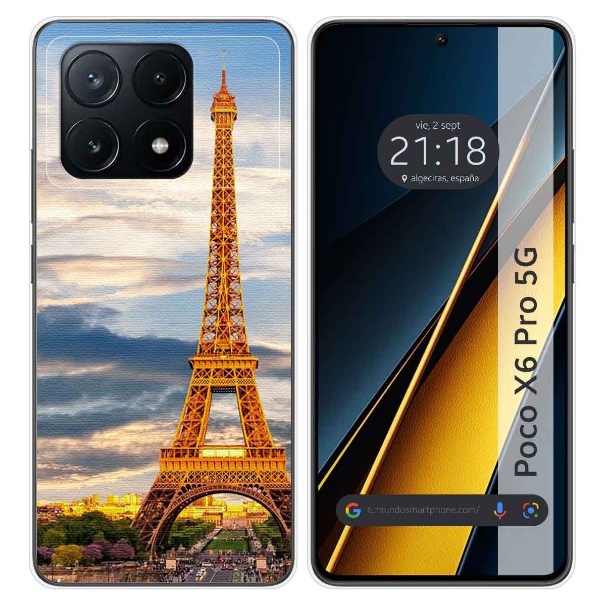 Funda Silicona para Xiaomi Poco X6 Pro 5G diseño Paris Dibujos