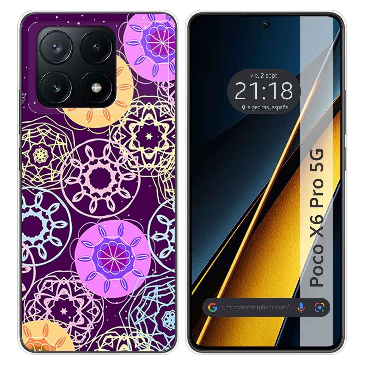 Funda Silicona para Xiaomi Poco X6 Pro 5G diseño Radial Dibujos