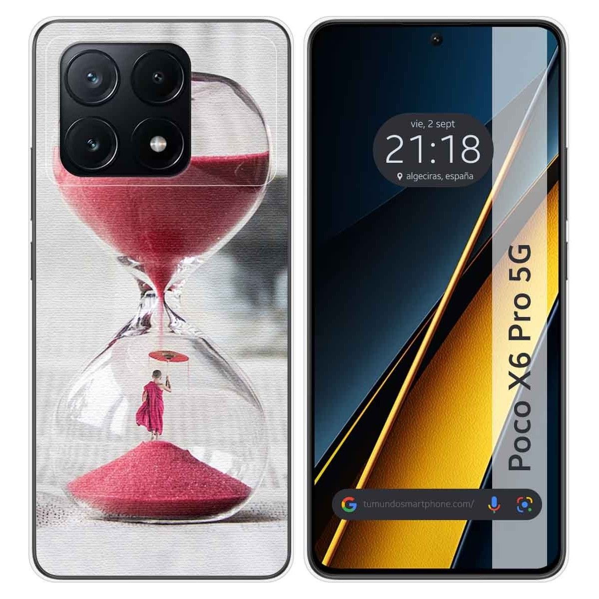 Funda Silicona para Xiaomi Poco X6 Pro 5G diseño Reloj Dibujos
