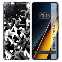 Funda Silicona para Xiaomi Poco X6 Pro 5G diseño Snow Camuflaje Dibujos