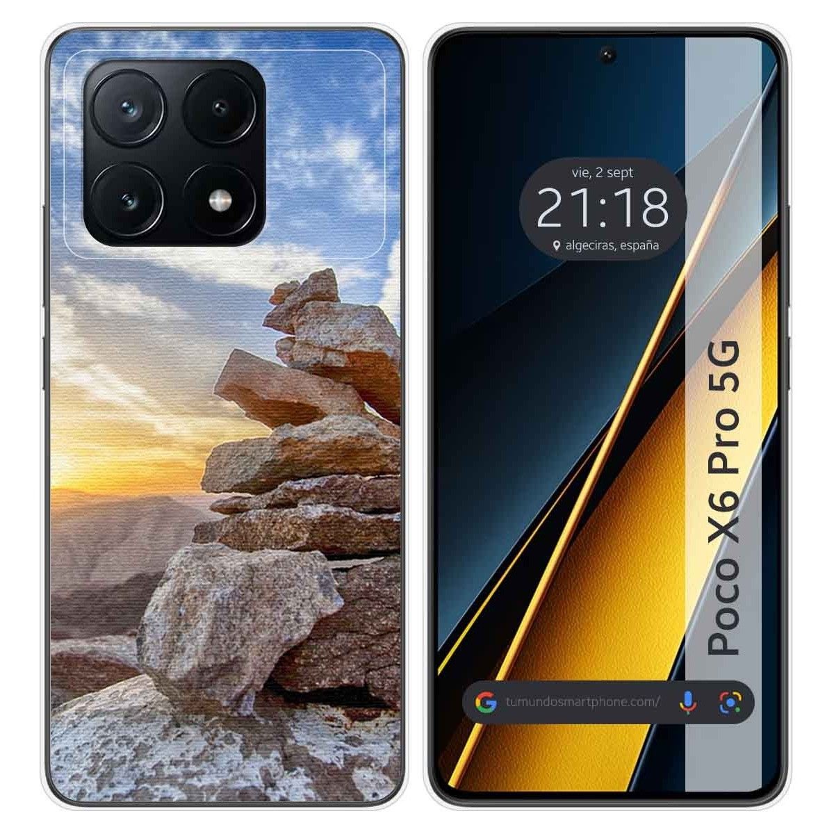 Funda Silicona para Xiaomi Poco X6 Pro 5G diseño Sunset Dibujos