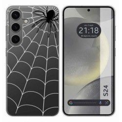 Funda Silicona Transparente para Samsung Galaxy S24 5G diseño Araña Dibujos