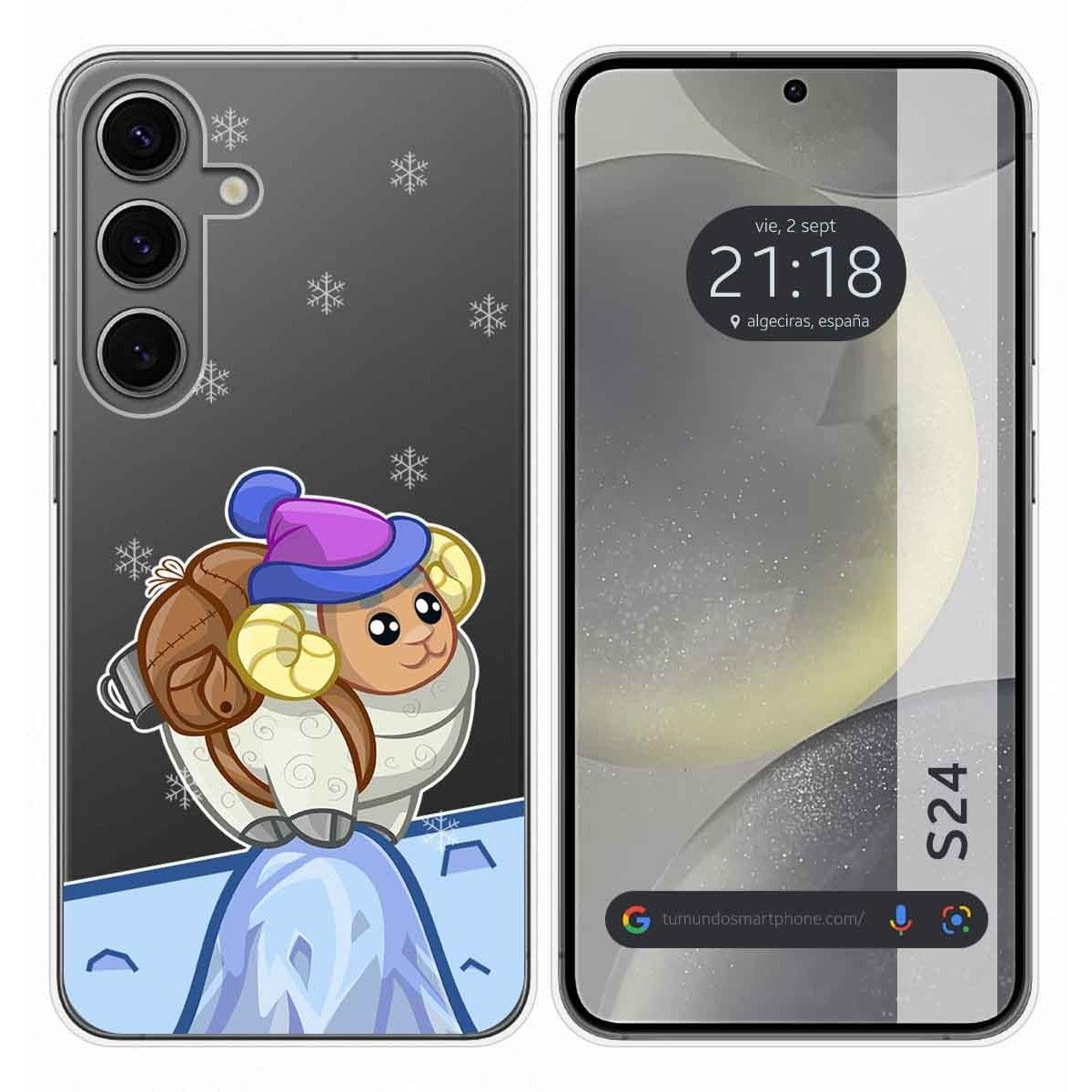 Funda Silicona Transparente para Samsung Galaxy S24 5G diseño Cabra Dibujos