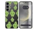 Funda Silicona Transparente para Samsung Galaxy S24 5G diseño Cactus Dibujos