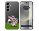 Funda Silicona Transparente para Samsung Galaxy S24 5G diseño Conejo Dibujos
