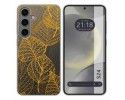 Funda Silicona Transparente para Samsung Galaxy S24 5G diseño Hojas Dibujos