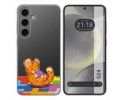 Funda Silicona Transparente para Samsung Galaxy S24 5G diseño Leopardo Dibujos