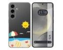 Funda Silicona Transparente para Samsung Galaxy S24 5G diseño Playa Dibujos