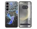 Funda Silicona Transparente para Samsung Galaxy S24 5G diseño Plumas Dibujos