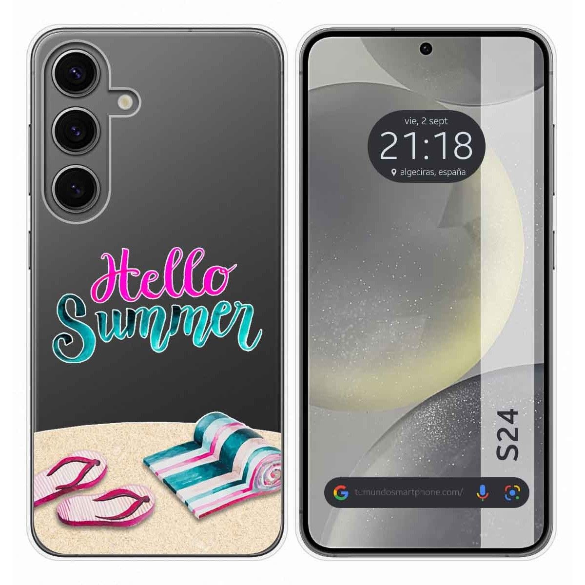 Funda Silicona Transparente para Samsung Galaxy S24 5G diseño Summer Dibujos