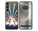 Funda Silicona Transparente para Samsung Galaxy S24 5G diseño Unicornio Dibujos