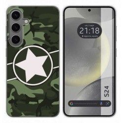 Funda Silicona para Samsung Galaxy S24 5G diseño Camuflaje 01 Dibujos