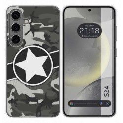 Funda Silicona para Samsung Galaxy S24 5G diseño Camuflaje 02 Dibujos