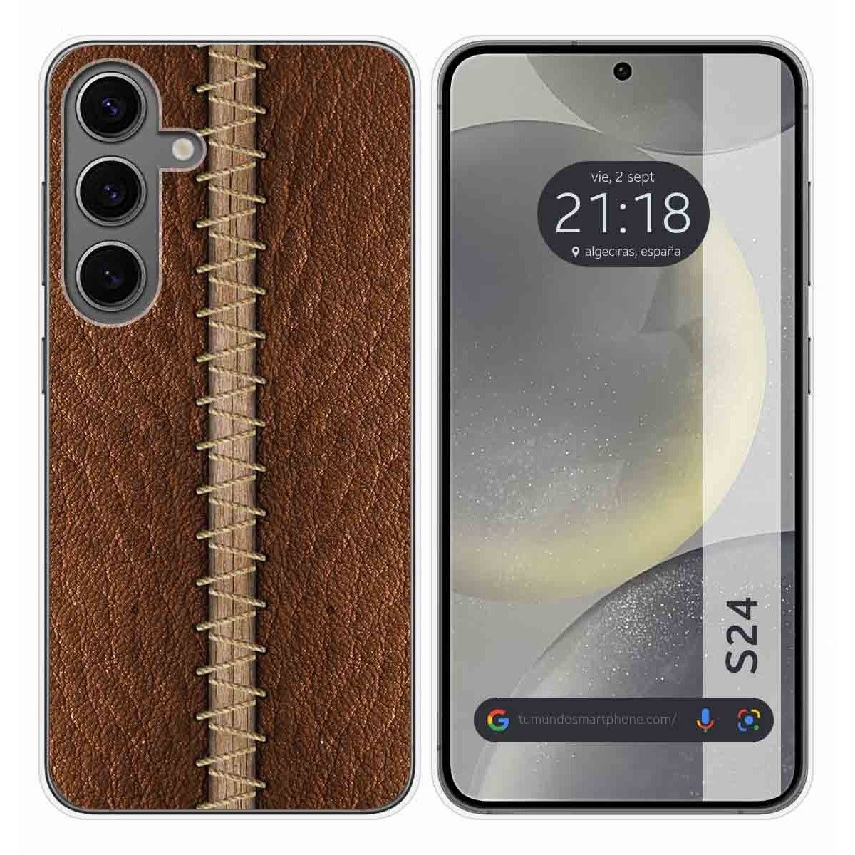 Funda Silicona para Samsung Galaxy S24 5G diseño Cuero 01 Dibujos