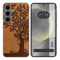 Funda Silicona para Samsung Galaxy S24 5G diseño Cuero 03 Dibujos