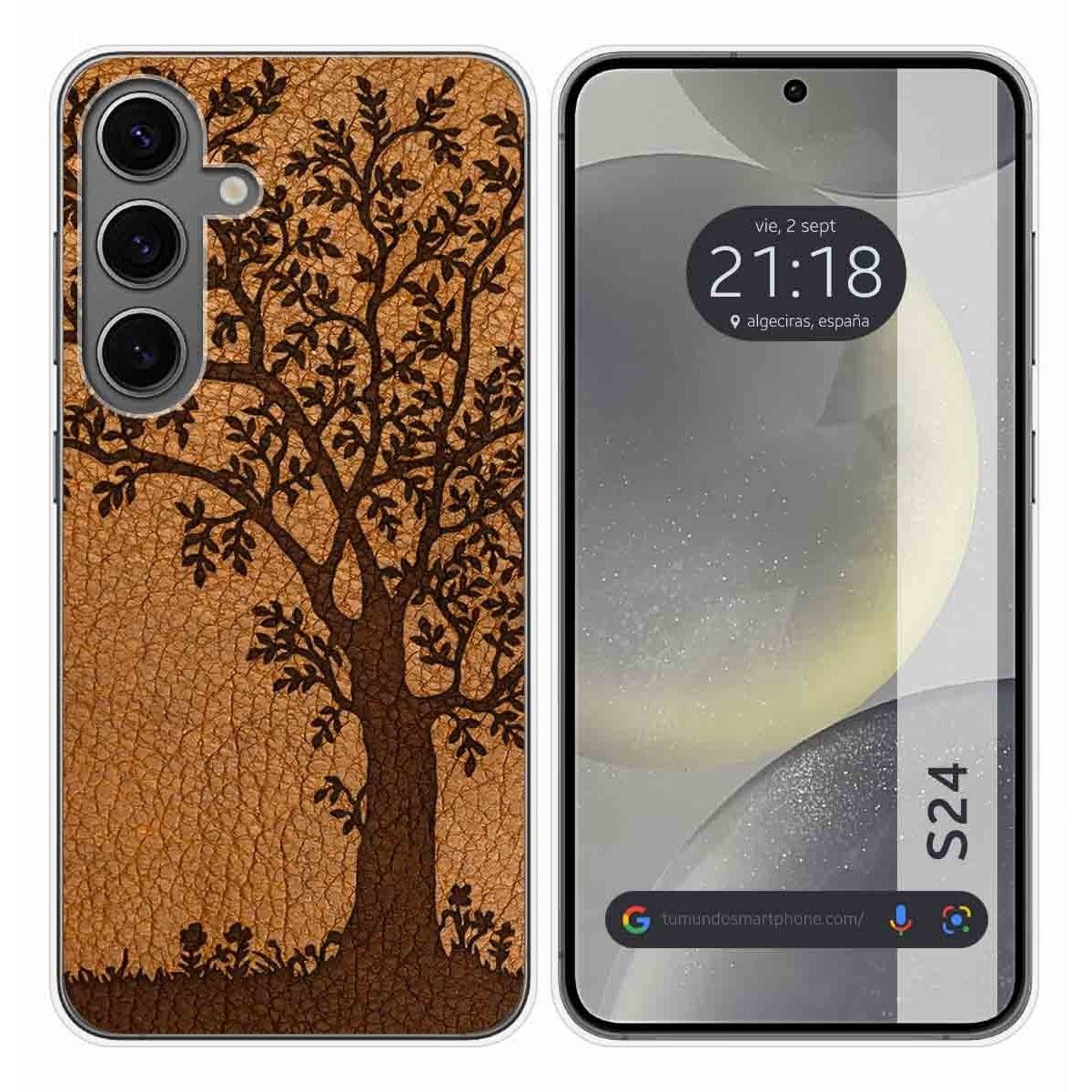 Funda Silicona para Samsung Galaxy S24 5G diseño Cuero 03 Dibujos