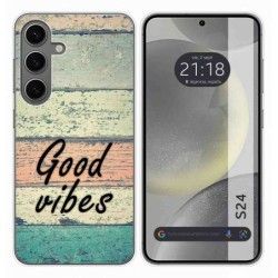 Funda Silicona para Samsung Galaxy S24 5G diseño Madera 01 Dibujos