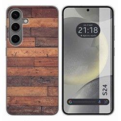Funda Silicona para Samsung Galaxy S24 5G diseño Madera 03 Dibujos