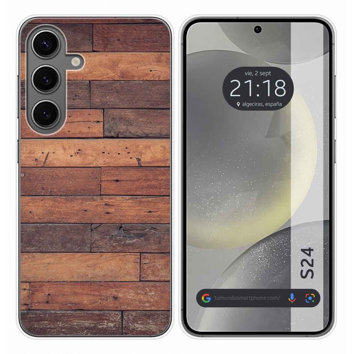 Funda Silicona para Samsung Galaxy S24 5G diseño Madera 03 Dibujos