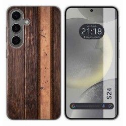 Funda Silicona para Samsung Galaxy S24 5G diseño Madera 05 Dibujos