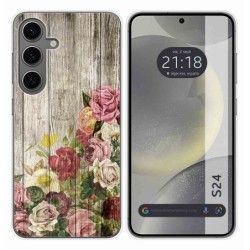 Funda Silicona para Samsung Galaxy S24 5G diseño Madera 08 Dibujos
