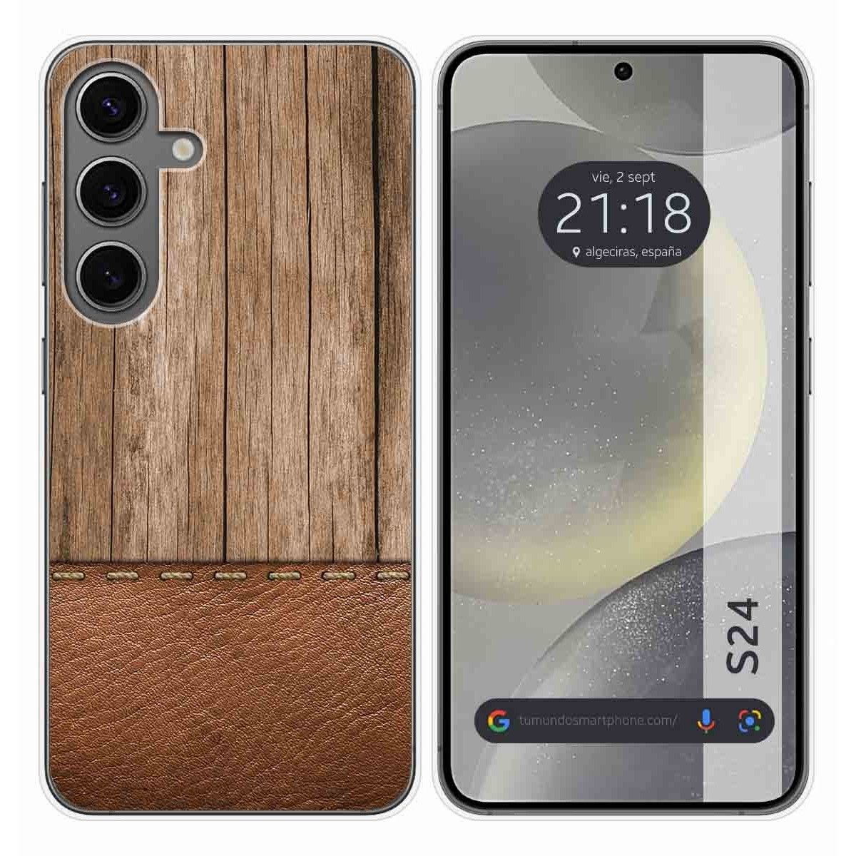 Funda Silicona para Samsung Galaxy S24 5G diseño Madera 09 Dibujos