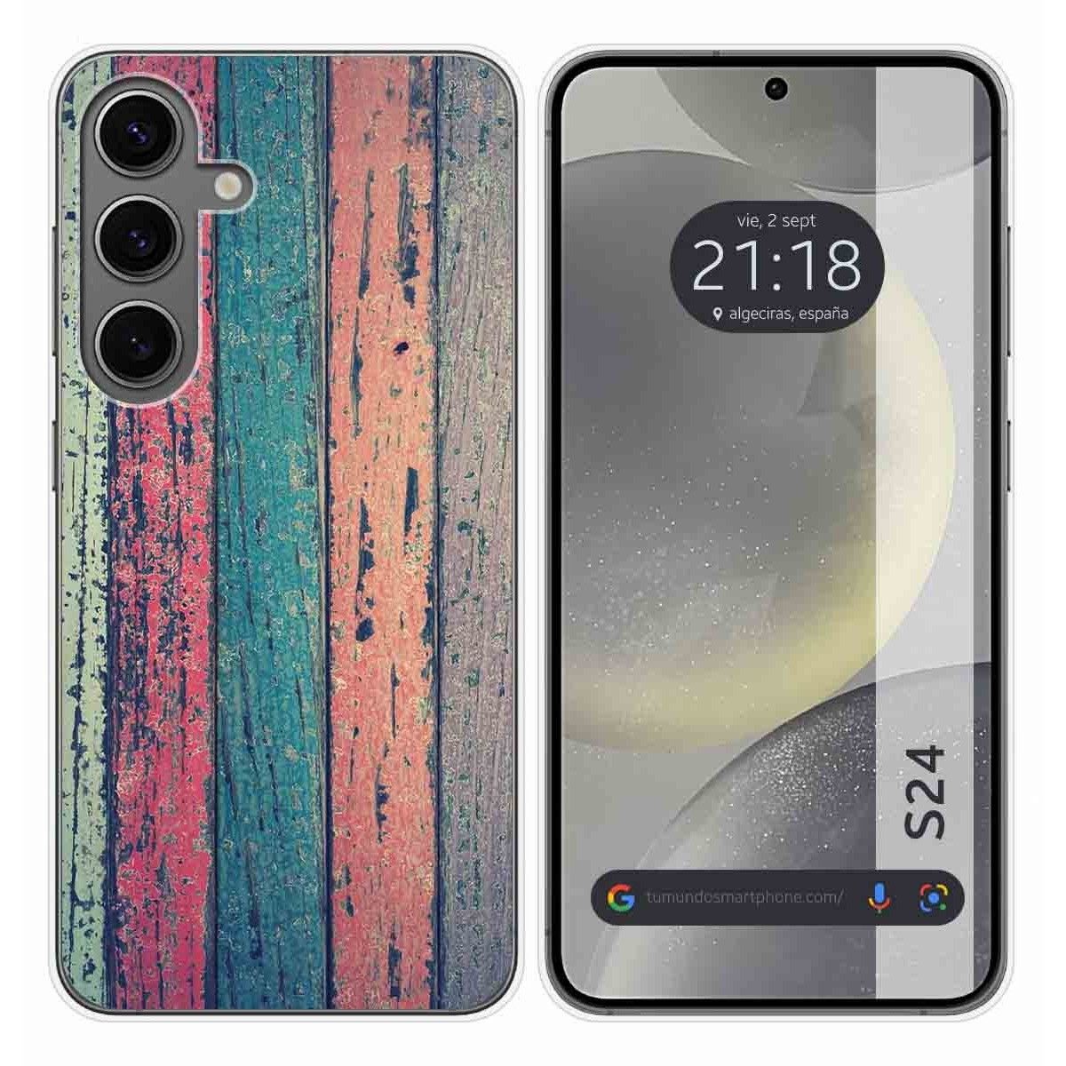 Funda Silicona para Samsung Galaxy S24 5G diseño Madera 10 Dibujos