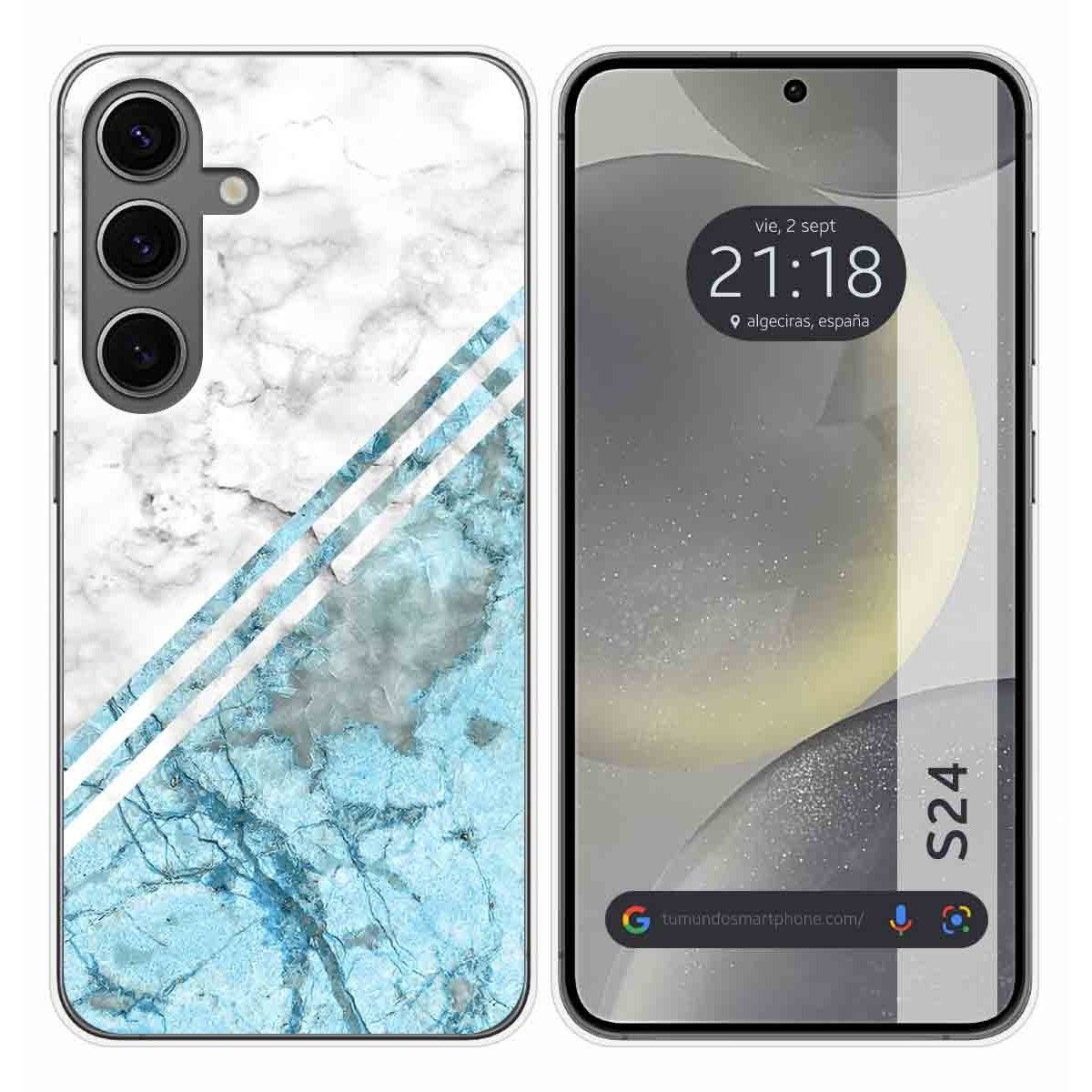 Funda Silicona para Samsung Galaxy S24 5G diseño Mármol 02 Dibujos