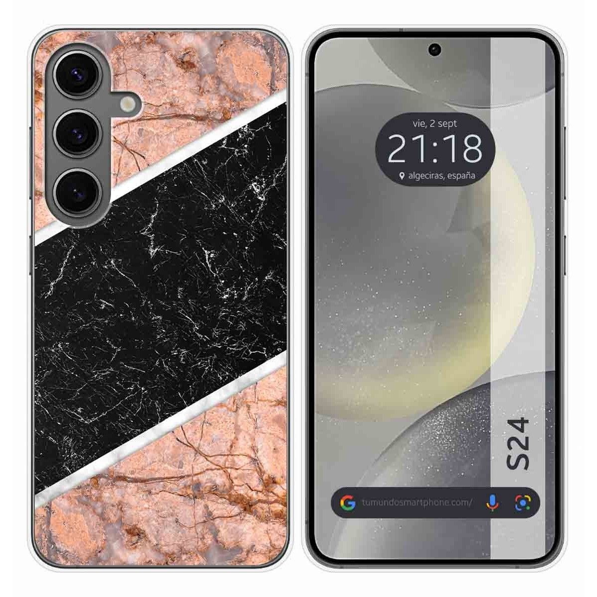 Funda Silicona para Samsung Galaxy S24 5G diseño Mármol 07 Dibujos